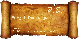 Pergel Dorottya névjegykártya